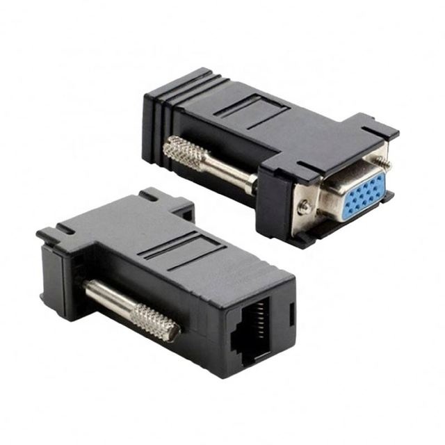 15Pin VGA to 8Pin RJ45 adapter network extender cable connector VGA signal transmission VGA connector