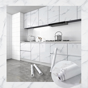 Papier de comptoir en PVC imperméable pour armoires et meubles de cuisine avec installation à peler et à coller, design moderne, utilisation en salle de bain - Product Image 1