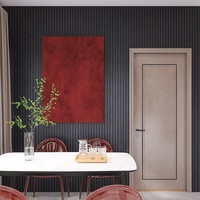 Panneaux acoustiques muraux à lattes en chêne fumé clair moderne, panneaux muraux grillagés, insonorisation de bureau, couleur personnalisable, décoration