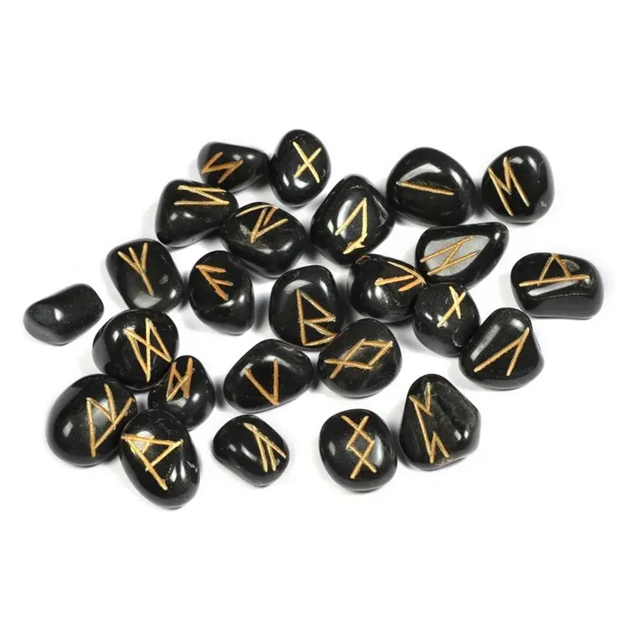 Black Agate Rune Sets | Buy Wholesale Rune Stone Sets | Natural Stones