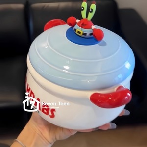 Ciotola di spaghetti istantanei con manico in ceramica, grande capacità <span class=keywords><strong>SpongeBob</strong></span> - Product Image 4