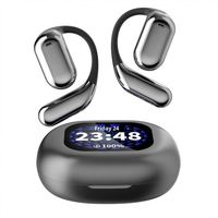 Écouteurs sportifs sans fil à oreille ouverte avec traduction IA, puce Jerry, commande vocale, écran couleur LCD et fixation auriculaire
