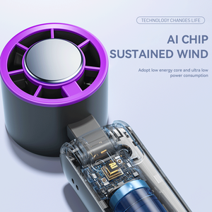 2025 New Arrival Xách Tay USB Có Thể Sạc Lại Thể Thao Điện Mini Mát Fan Có Thể Gập Lại Cầm Tay Hiển Thị Kỹ Thuật Số 5V Không Cánh Pin - Product Image 6