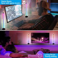 Barre lumineuse LED moderne en plastique à changement de couleur RGB IC, dimmable, synchronisation musicale dynamique, contrôle par application, alimentation USB, éclairage d'ambiance