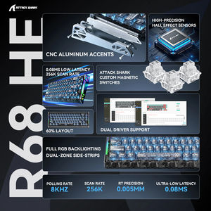 <span class=keywords><strong>Teclado</strong></span> ATTACK SHARK R68 HE de Fibra de Carbono con Gatillos Rápidos e Interruptores Magnéticos, Proveedor ATTACK SHARK en Aliexpress <span class=keywords><strong>para</strong></span> Computadoras Portátiles - Product Image 2