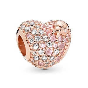 Pulsera de cuentas <span class=keywords><strong>Pandora</strong></span> de oro rosa de moda, popular, con figuras de corazón y cuentas de amor, DIY para hacer al por mayor - Product Image 2