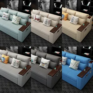 Multifunktions-Couch mit Holz Schläfen, klappbares Sofa-Bett mit Stauraum, einstellbarer Stoff, Wohnzimmer-Bett, Verkaufs schlager