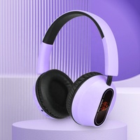Headphone nirkabel M1, headset dengan tampilan Led pengurang kebisingan suara Stereo olahraga untuk bermain game ponsel