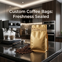 YOUYI Vente en gros Personnalisation OEM Sachets de café en plastique noir mat à fond plat pour 250g de café moulu