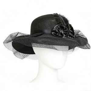 Chapeau Fedora Rétro Élégant avec Voile en Résille pour le Kentucky Derby, Tenues Habillées et Décontractées Toutes Saisons - Product Image 3