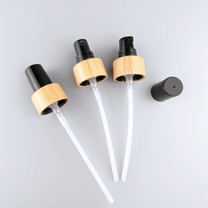 Bamboo Cosmetic <strong>Spray</strong> <strong>Pump</strong> Big Discharge 0.4ml 24/410 Wooden Plastic Fine Mist <strong>Spray</strong> Black Perfume <strong>Spray</strong> <strong>Pump</strong> and Cream <strong>Pump</strong> - Product Image 1