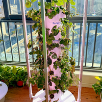 Tour hydroponique à 7 niveaux avec pompe LED |   Irrigation goutte à goutte |   PP de qualité alimentaire |   Système d'agriculture verticale pour la culture en intérieur/extérieur |   Bricolage facile