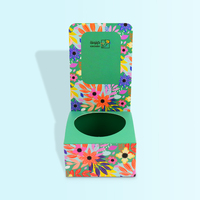 Boîte d'emballage pliable pour fleuriste, très vendue, pour pot de fleurs, rose, plante verte