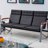 Chaises d'attente confortables pour cliniques, canapés de réception de bureau, bancs en rangée, sièges publics pour gares et hôpitaux