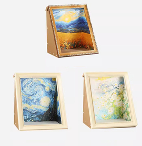 Mona Lisa Olieverfschilderij Wereldberoemd Schilderij Kattenhuis Ingesloten Krasbord Kattenhuisframe Speelgoed - Product Image 6