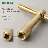 Clé à bouteille d'acétylène anti-étincelles 10 mm en bronze d'aluminium avec poignée en T