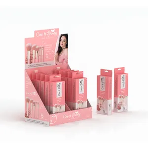 Penjualan laris kotak kertas kardus bergelombang kotak tampilan atas konter Supermarket untuk produk perawatan kecantikan kulit