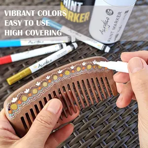 16 Mark Acrylic Pigment Pen Rock Painting Crayon Type For Artistic