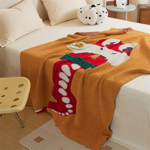 2024 nouvelle vente directe d'usine OEKO-TEX bébé-ami carton mignon <span class=keywords><strong>serpent</strong></span> doux chaud polyester mélange tricoté jeter couverture YWY - Product Image 3