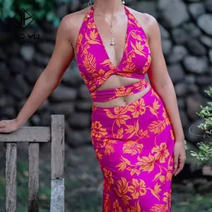 Drop Shipping Polynesian Tribal Fabric Samoan Hawaiian Flower Modest Dresses Ladies Summer Design Custom Casual Dress Women 2024
