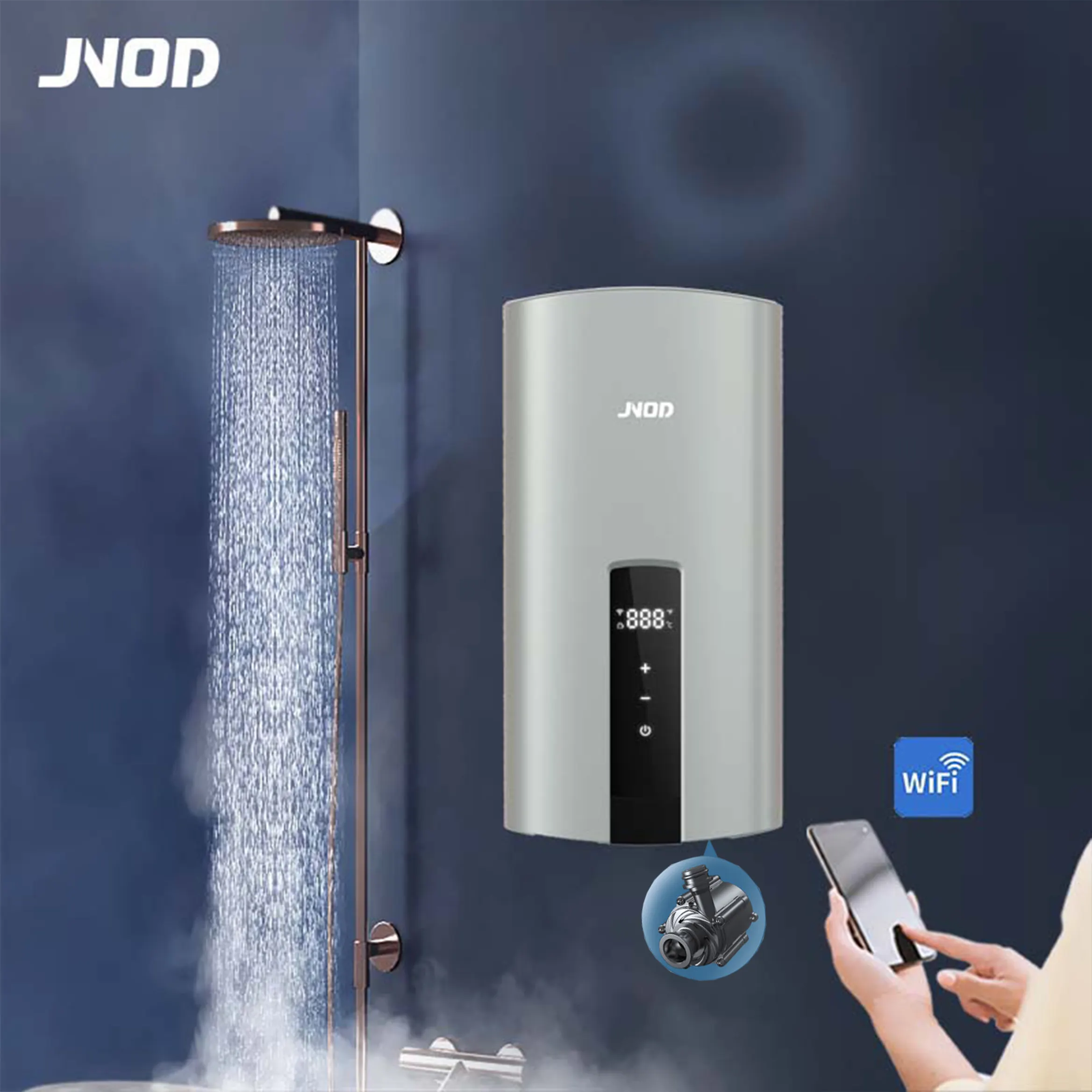 Hohe Heizleistung Wifi Smart Electric Dusche Warmwasser bereiter Tankless Bad Warmwasser bereiter Electric Instant Geysir