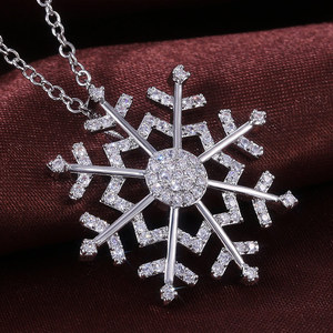 Collar con colgante de copo de nieve para mujer, joyería sencilla y moderna, regalo para uso diario - Product Image 2