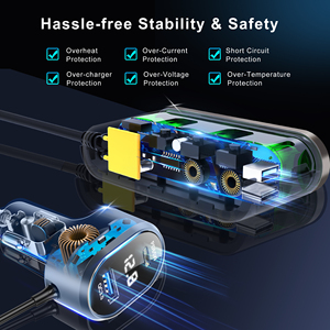 120W xe sạ<span class=keywords><strong>c</strong></span> Splitter PD 65W QC3.0 Adapter xe nhẹ hơn thuố<span class=keywords><strong>c</strong></span> lá ổ <span class=keywords><strong>c</strong></span>ắm Splitter với chuyển đổi - Product Image 4