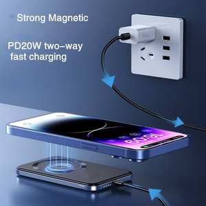 Produit le plus vendu PowerBank magnétique puissant 5000mAh rapide sans fil 15W batterie portable USB-C sortie PD20w batterie externe mince - Product Image 4
