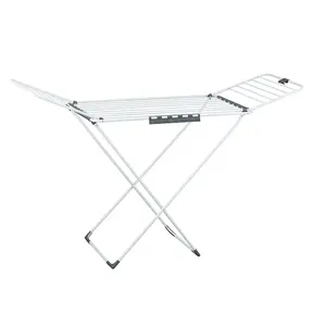 Kesing Foldable 18m Drying Space Steel Tube Clothes Drying Rack With Sock Clip Outdoor