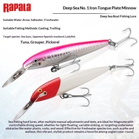 RAPALA Leurre Artificiel Dur Mino CDMAG pour la Pêche en Mer Profonde en Bateau avec Hameçons, Langue en Fer, Pêche à la Traîne, Leurre pour Maquereau