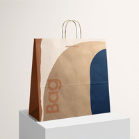 Sacs en papier kraft de luxe écologiques en gros avec logo personnalisé et design individuel pour l'emballage de vêtements