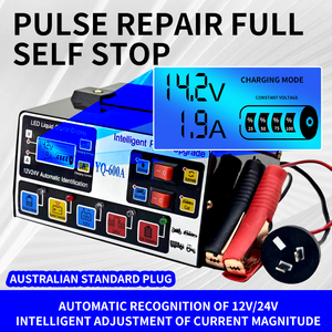 <span class=keywords><strong>Chargeur</strong></span> de <span class=keywords><strong>batterie</strong></span> de voiture automatique standard australien intelligent 12V/24V pour l'affichage de <span class=keywords><strong>batterie</strong></span> au plomb Plug Play de camion et de <span class=keywords><strong>moto</strong></span> automobile - Product Image 5