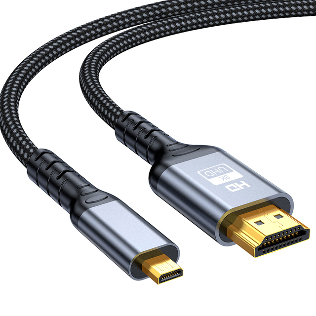 Xput 8K 60Hz Micro HDMI to HDMI Audio Video Cable Gold Plated Cord for Digital Camera Camcorder Tablet Laptop PC HDTV Monitor