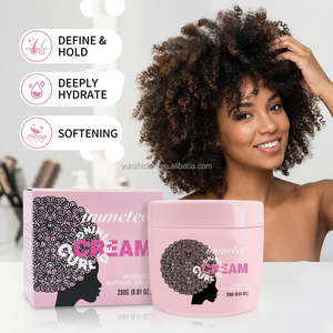 Crème Coiffante Définissante 2-en-1 pour <span class=keywords><strong>Cheveux</strong></span> Bouclés, Ondulés et <span class=keywords><strong>Afro</strong></span>, Hydratante et Adoucissante, Marque Blanche, 250g, Vente en Gros - Product Image 1