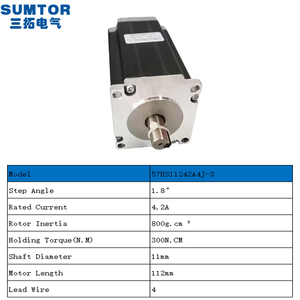 Motor Paso <span class=keywords><strong>a</strong></span> Paso SUMTOR <span class=keywords><strong>Nema</strong></span> <span class=keywords><strong>23</strong></span> 57HS11242A4J-3 para Reductor de Gusano RV30 4.2A 3NM - Product Image 3