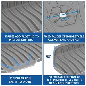 LA Multifunctional <b>Silicone</b> Kitchen Sink Drain Mat Essential Mats & <b>Pads</b> for Home Protection Anti-Slip Kitchen Sink Splash Guard - Product Image 3