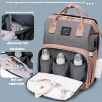 Sac à Dos à Langer Personnalisé pour Maman avec Station de Change Grand Sac avec Lit Bébé Pliable Maternité Sac à Couches Mummy