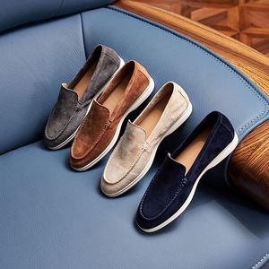 Mocassins décontractés grande taille pour hommes, style britannique, semelle plate, confortables pour la marche en extérieur, rehaussant la taille, collection automne - Product Image 1