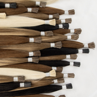 Extensions de cheveux humains 100% Remy vierges à kératine, double épaisseur, 1g par pointe, type I-Tips