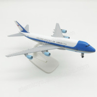 Modèle d'avion d'affichage en alliage métallique unisexe de 20 cm, inspiré de l'Air Force One B747, avec support, options OEM