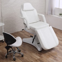 Silla Multifuncional de Piel Sintética HEYI para Salón de Belleza, Cama de Masaje Eléctrica Ajustable con 3 Motores, Mesa de Masaje