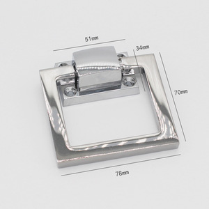 Poignée de meuble carrée en alliage de zinc poli, pour tiroir et porte d'armoire, style nordique, accessoire de quincaillerie durable - Product Image 3