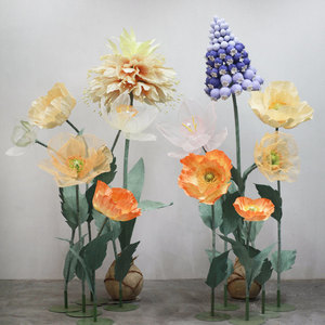 Flor de Papel Gigante Tridimensional Hecha a Mano, Accesorios de Decoración para Centros Comerciales y Escaparates - Product Image 1