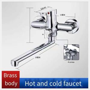 Robinet <span class=keywords><strong>de</strong></span> <span class=keywords><strong>baignoire</strong></span> mural en alliage <span class=keywords><strong>de</strong></span> zinc à poignée unique <span class=keywords><strong>pivotant</strong></span> Finition brossée avec jet doux <span class=keywords><strong>de</strong></span> massage pour villas hôpitaux - Product Image 6