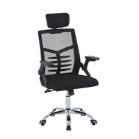 Chaise de conférence moderne et confortable en maille, dossier haut, ergonomique, pour visiteurs et dirigeants