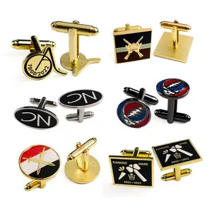 Custom cuff links customization copper Metal Laser engraving designed luxury cufflinks mans suit shirt accessories Jewellery