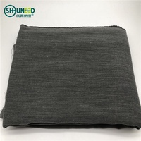 Twill Weave Tissé Fusible / Fusing Interlining pour t-shirt/vêtements/vêtements pour femmes Couleur Noir
