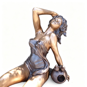 Sculpture de Musée Contemplative en Bronze sur Mesure, Taille Réelle, <span class=keywords><strong>Statue</strong></span> Féminine Grecque Classique pour Décoration de Jardin et de Galerie - Product Image 3