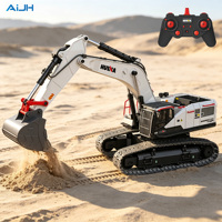 AiJH Excavadora RC Huina 1594 de 22 Canales, Escala 1:14, Excavadora Metálica a Control Remoto, Modelo de Ingeniería RC, Juguete