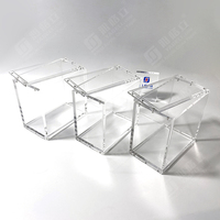 Boîte de présentation empilable transparente moderne et personnalisée, conçue par le fabricant, avec protection magnétique en acrylique robuste pour